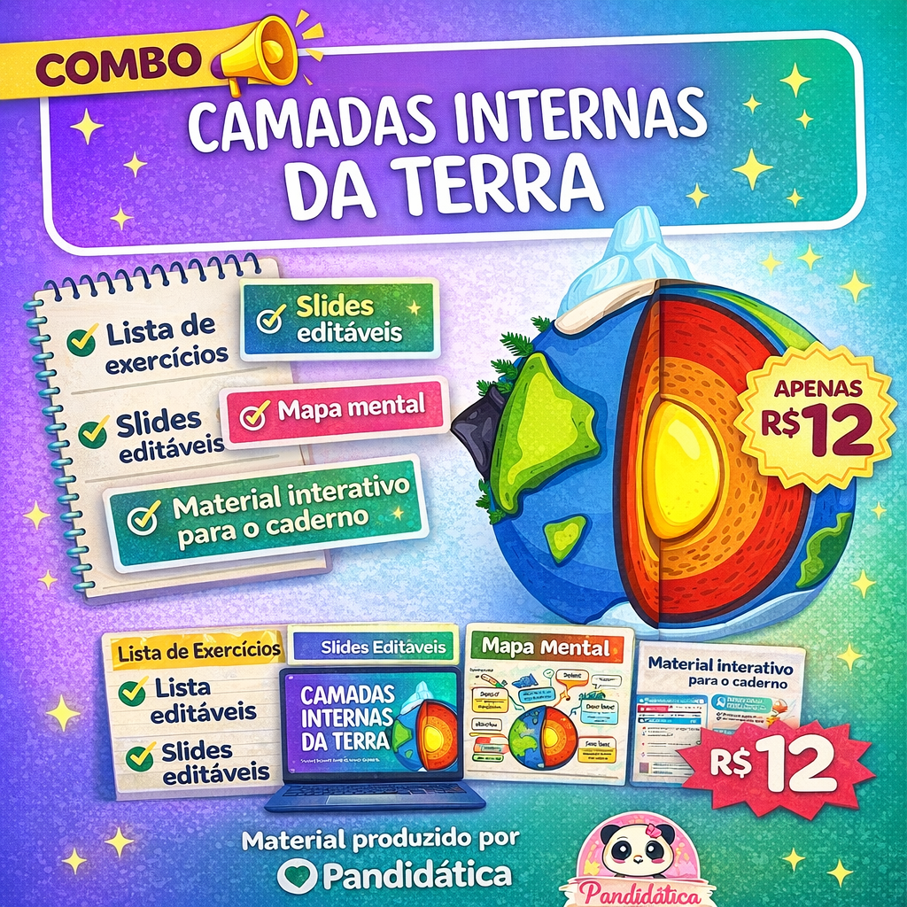 Combo: camadas internas da Terra