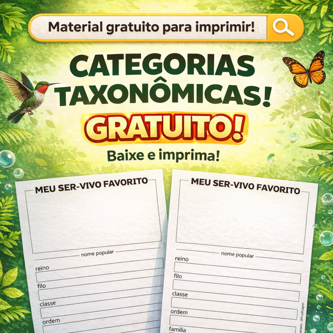 🌿 CATEGORIAS TAXONÔMICAS – GRATUITO